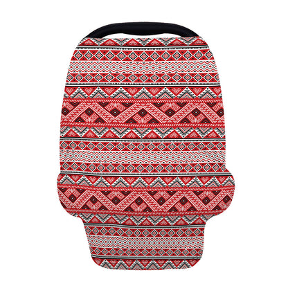 Red And White Native Tribal Print Baby Seat Cover