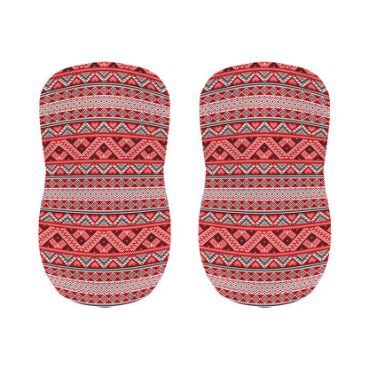 Red And White Native Tribal Print Bar Stool Covers
