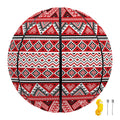 Red And White Native Tribal Print Basketball