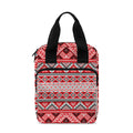 Red And White Native Tribal Print Bible Tote Bag
