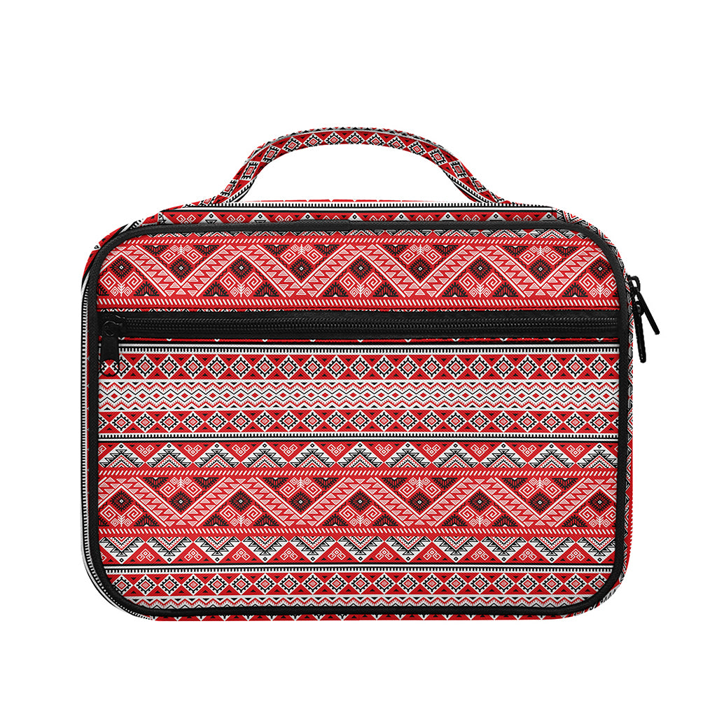 Red And White Native Tribal Print Briefcase Bible Bag