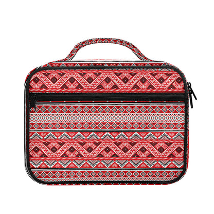 Red And White Native Tribal Print Briefcase Bible Bag