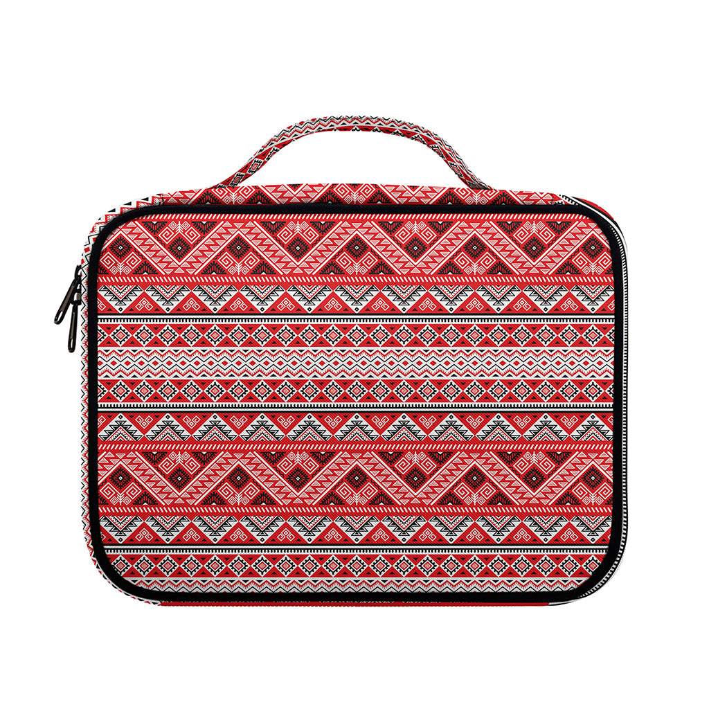 Red And White Native Tribal Print Briefcase Bible Bag