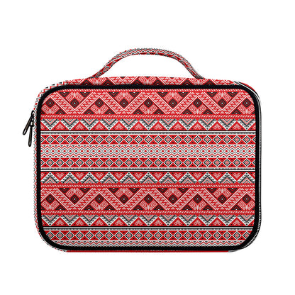 Red And White Native Tribal Print Briefcase Bible Bag