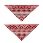 Red And White Native Tribal Print Dog Bandana