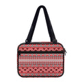 Red And White Native Tribal Print Double Strap Bible Bag