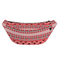 Red And White Native Tribal Print Fanny Pack