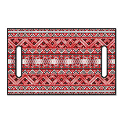 Red And White Native Tribal Print Golf Cart Seat Cover