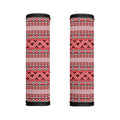 Red And White Native Tribal Print Handle Covers