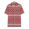 Red And White Native Tribal Print Hawaiian Shirt