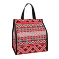 Red And White Native Tribal Print Insulated Lunch Tote