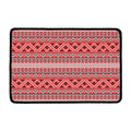 Red And White Native Tribal Print Kitchen Mat