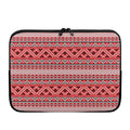 Red And White Native Tribal Print Laptop Sleeve