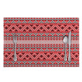 Red And White Native Tribal Print Placemat