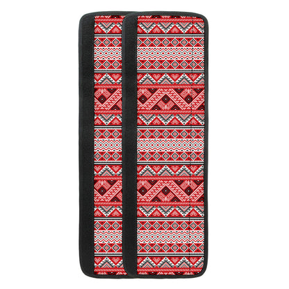 Red And White Native Tribal Print Refrigerator Handle Covers