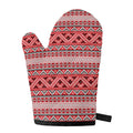 Red And White Native Tribal Print Single Oven Mitt