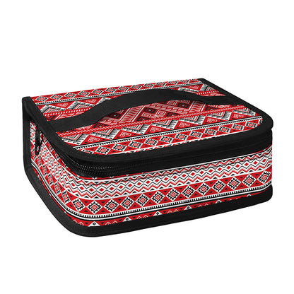Red And White Native Tribal Print Small Lunch Bag