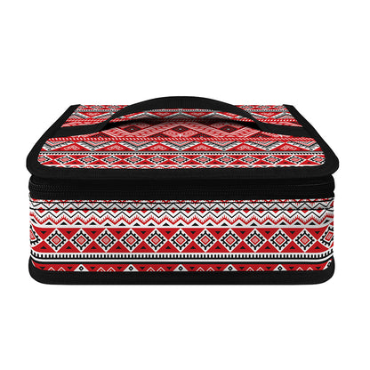 Red And White Native Tribal Print Small Lunch Bag