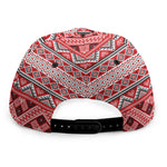 Red And White Native Tribal Print Snapback Cap