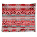 Red And White Native Tribal Print Tapestry