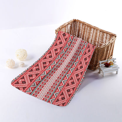 Red And White Native Tribal Print Towel