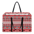 Red And White Native Tribal Print Utility Tote Bag