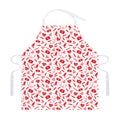 Red And White Nurse Pattern Print Adjustable Apron
