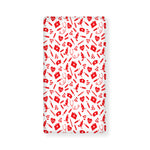 Red And White Nurse Pattern Print Baby Crib Sheet