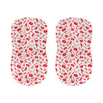 Red And White Nurse Pattern Print Bar Stool Covers