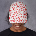 Red And White Nurse Pattern Print Baseball Cap