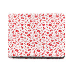 Red And White Nurse Pattern Print Bifold Wallet