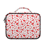 Red And White Nurse Pattern Print Briefcase Bible Bag