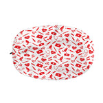 Red And White Nurse Pattern Print Car Side Mirror Covers