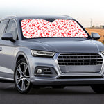 Red And White Nurse Pattern Print Car Windshield Sun Shade