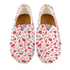 Red And White Nurse Pattern Print Casual Shoes