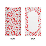 Red And White Nurse Pattern Print Changing Pad Cover