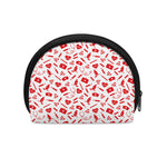 Red And White Nurse Pattern Print Coin Purse