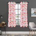 Red And White Nurse Pattern Print Grommet Curtain Panels