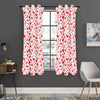 Red And White Nurse Pattern Print Curtain