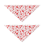 Red And White Nurse Pattern Print Dog Bandana