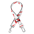 Red And White Nurse Pattern Print Dog Seat Belt