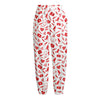 Red And White Nurse Pattern Print Fleece Lined Knit Pants