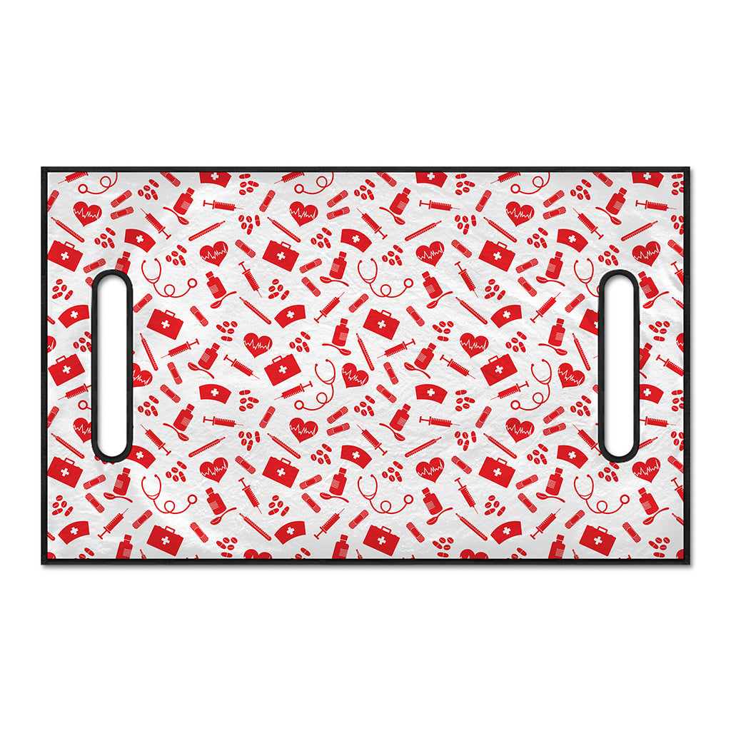 Red And White Nurse Pattern Print Golf Cart Seat Cover