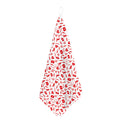 Red And White Nurse Pattern Print Hand Towel