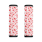Red And White Nurse Pattern Print Handle Covers