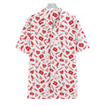 Red And White Nurse Pattern Print Hawaiian Shirt