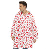 Red And White Nurse Pattern Print Hoodie Blanket