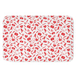 Red And White Nurse Pattern Print Indoor Door Mat