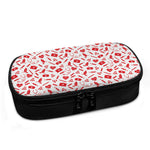 Red And White Nurse Pattern Print Insulin Cooler Travel Case