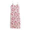 Red And White Nurse Pattern Print Jersey Midi Cami Dress